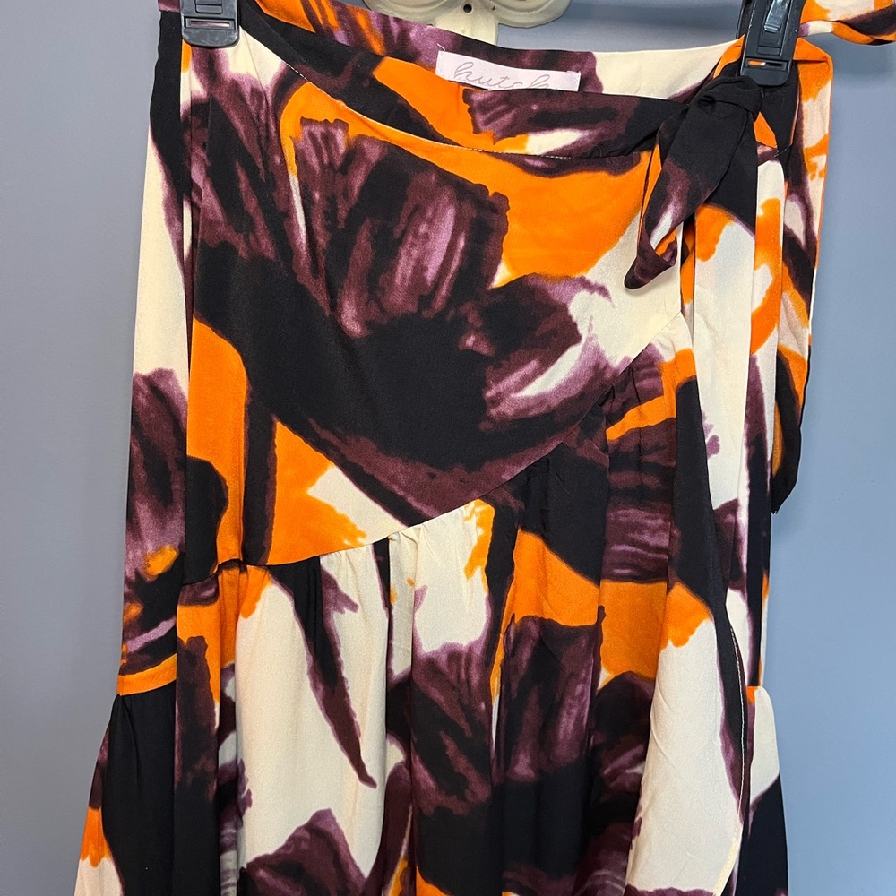 Hutch Orange and Black Maxi Skirt - Picture 3 of 8